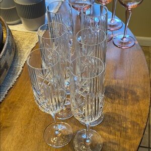 Vintage  Royal Doulton SUMMIT champagne flutes. Set of 6 excellent condition